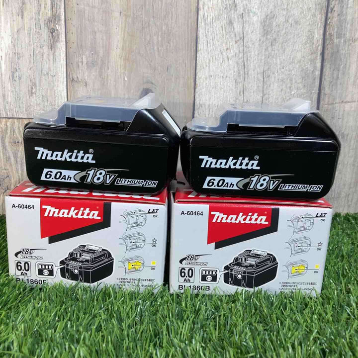 【未使用品】マキタ(makita) リチウムイオンバッテリー 18V/6.0Ah BL1860B 2個セット【戸田店】
