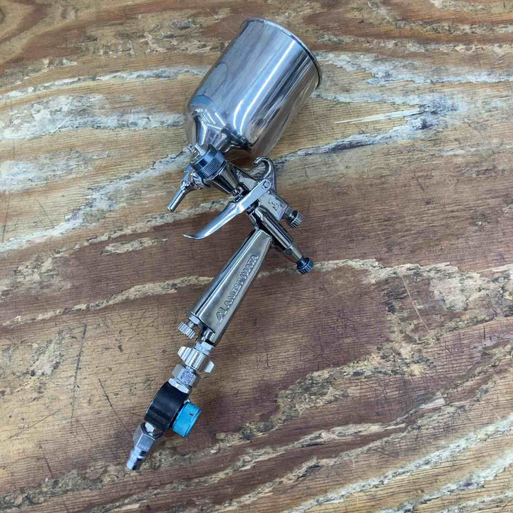 ▼アネスト岩田 スプレーガン  kiwami  W-50-B6 カップ（大、蓋なし）,圧力計付き【柏店】