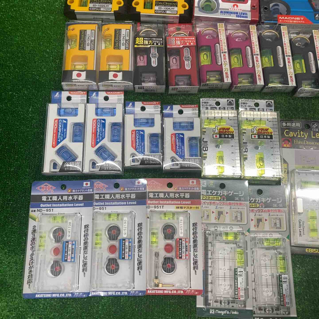 ▼18go【未開封/送料無料】水平器 磁石モデル マグネット付き 40個まとめ売り エビスダイヤモンド KOD シンワ等【川越店】