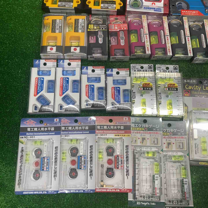 ▼18go【未開封/送料無料】水平器 磁石モデル マグネット付き 40個まとめ売り エビスダイヤモンド KOD シンワ等【川越店】