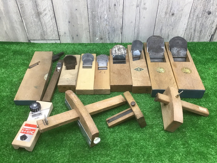 現状品　鉋13台まとめ売り　鉋・大工道具【富山店】●Y5