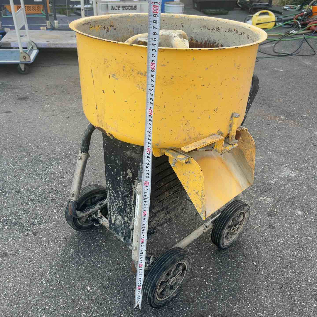 【店頭受取り限定】メーカー・型式不明 モルタルミキサー 混合量35L・ドラム容量50Lと思われます【岩槻店】