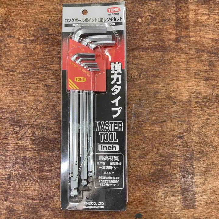 トネ(TONE) ロングボールポイントL形レンチセット BLB900 インチ 内容9点【柏店】