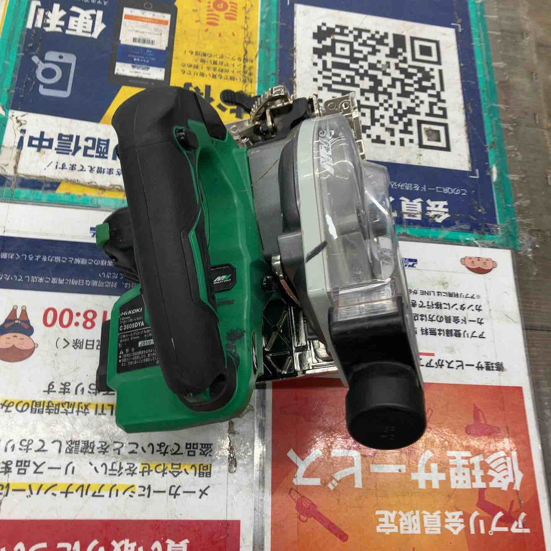 ★ハイコーキ(HIKOKI ※旧:日立工機) コードレス集じん丸のこ C3605DYA(NN)　ベース交換済み、36V対応、120~125㎜対応【戸田店】