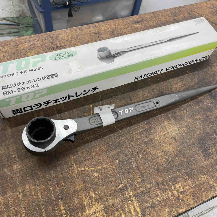 トップ(TOP) 両口ラチェットレンチ シノ付 RM-26×32【八潮店】