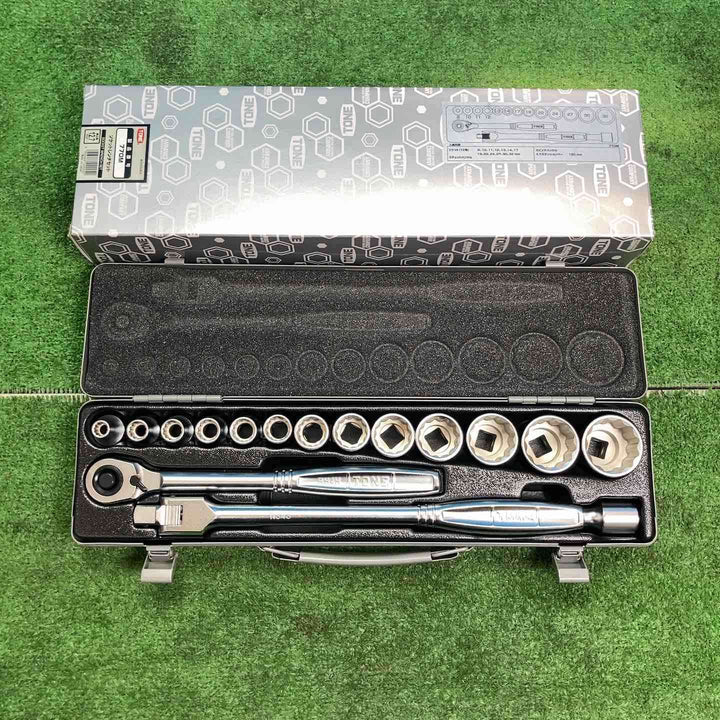 ◇トネ(TONE) ソケットレンチセット 差込角12.7mm(1/2") 770M 内容16点 シルバー【岩槻店】
