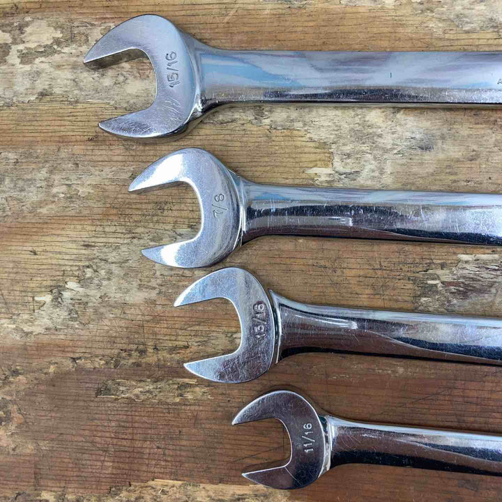 【中古品】▲スナップオン(Snap-on) コンビネーションレンチセット 8本 OEX30/28/ 26/ 22/ 20/18/ 14/10 旧ロゴ インチ【柏店】