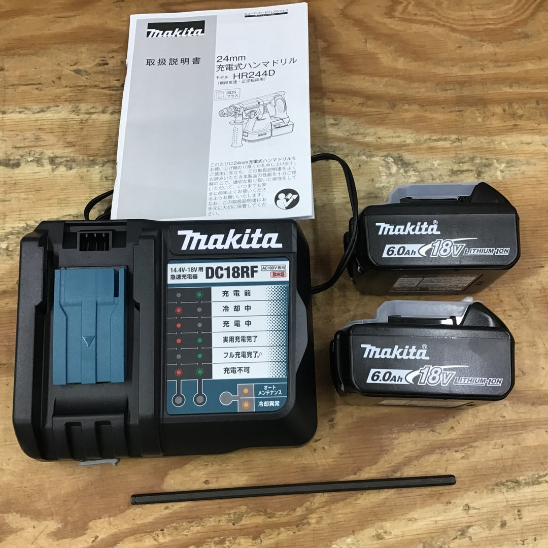 【未使用品】★マキタ(makita) コードレスハンマドリル HR244DRGXB 3モード ハツリ 穴あけ【柏店】