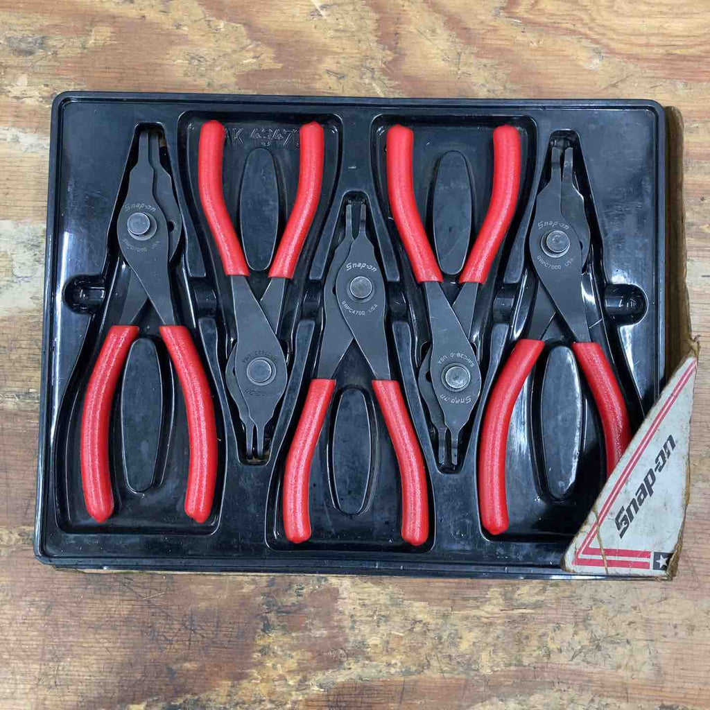 中古品】△スナップオン(Snap-on) スナップリングプライヤー 5本セット