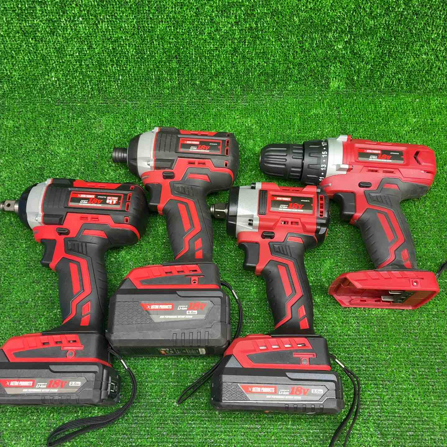 アストロプロダクツ 工具セット グラインダー18V AG787、ドリル