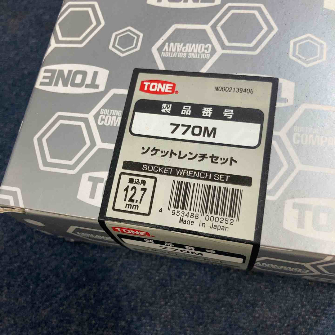 ◇トネ(TONE) ソケットレンチセット 差込角12.7mm(1/2") 770M 内容16点 シルバー【八潮店】