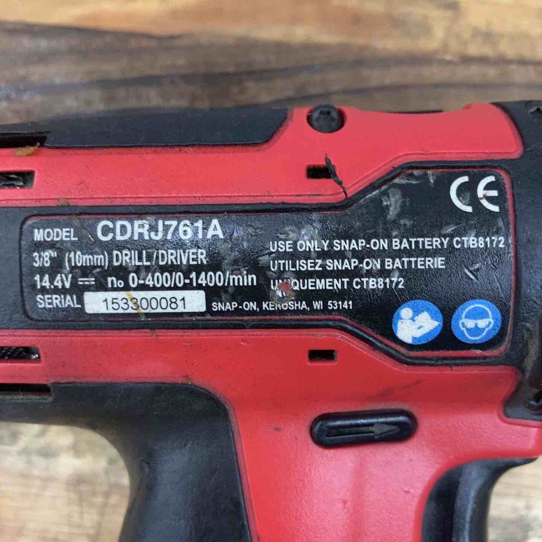 ▼スナップオン(Snap-on ) 14.4V 充電式ドリルドライバ CDRJ761A バッテリー一つ付き 充電器なし【柏店】