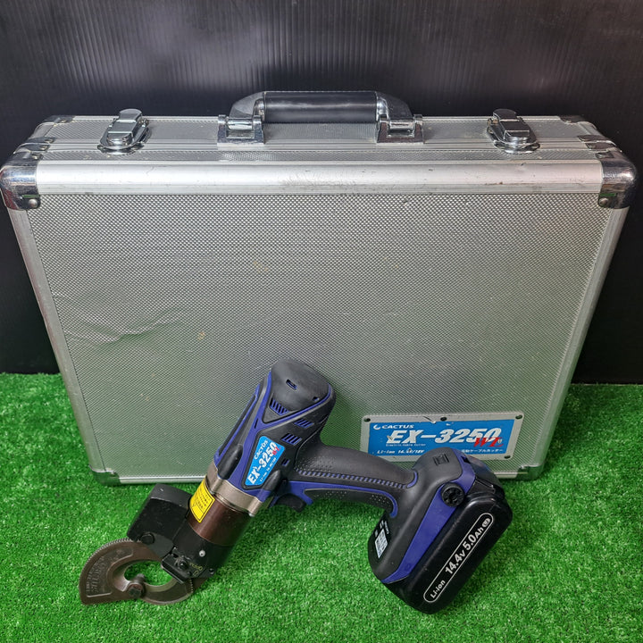 カクタス/CACTUS 14.4V コードレス電動ケーブルカッター 首振り EX-3250WL 14.4V5.0Ahバッテリー2個付き 【岩槻店】