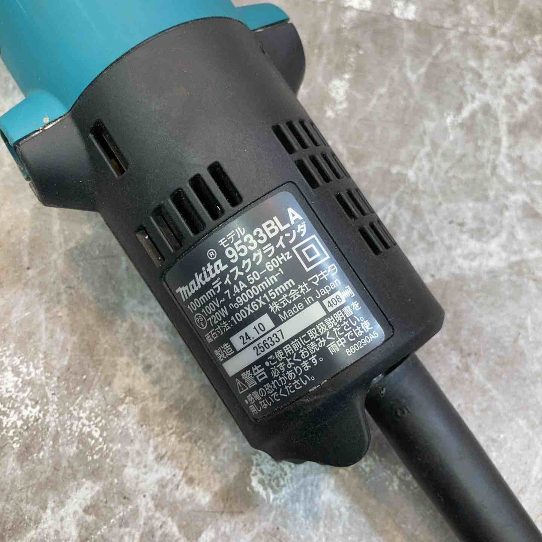 ☆マキタ(makita) ディスクグラインダ 低速高トルク ブレーキ付 100mm 9533BLA【八潮店】