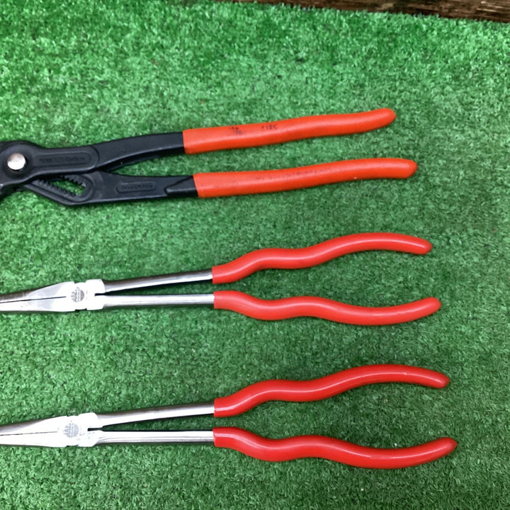 MACTOOLS ロングリーチプライヤー P114S/P114BN　2本セット+コブラプライヤー  P12C【川越店】