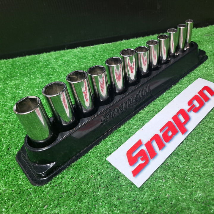 【美品】★スナップオン(Snap-on) 3/8"ディープソケットセット 212SFSMY 8mm-19mm 12pc【岩槻店】
