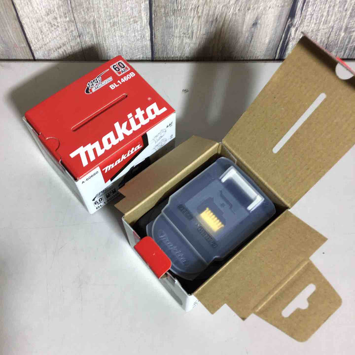 【未使用品】 純正 マキタ makita リチウムイオンバッテリー 14.4V/6.0Ah BL1460B 2個 バッテリー 純正品 14.4V 【戸田店】