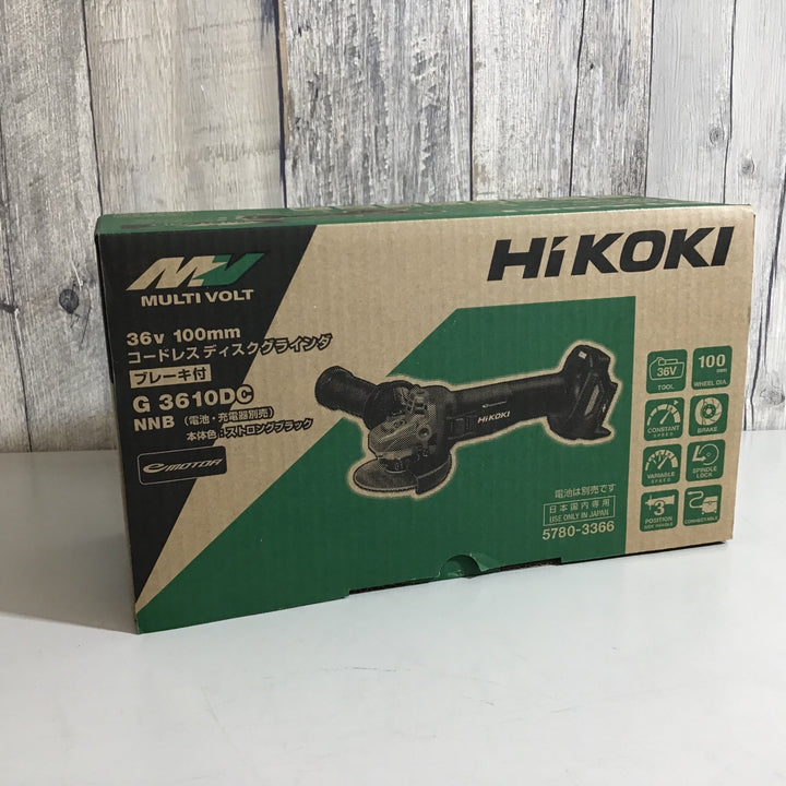 【未使用品】★ハイコーキ HIKOKI 36V 100mm コードレスディスクグラインダ G3610DC(NN) 本体のみ【戸田店】