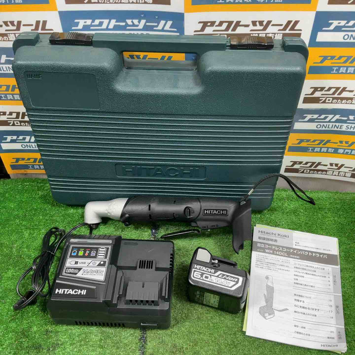 ◇ハイコーキ(HIKOKI ※旧:日立工機) コードレスコーナインパクトドライバ WH14DCL(LYPK) バッテリー1個、充電器付き【草加店】
