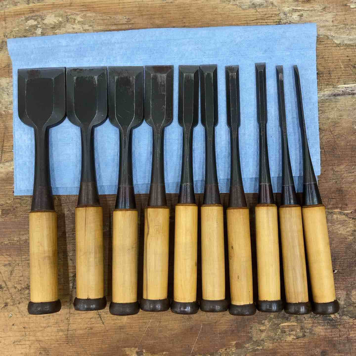 【中古品】▼鑿 ノミ 10本組 叩き鑿 追い入れ鑿 『東一正芳』【柏店】