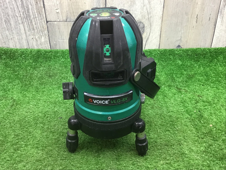 現状品◇VOICE レーザー墨出し器 グリーンレーザー VLG-8X　ガラス割れ有【富山店】●SC