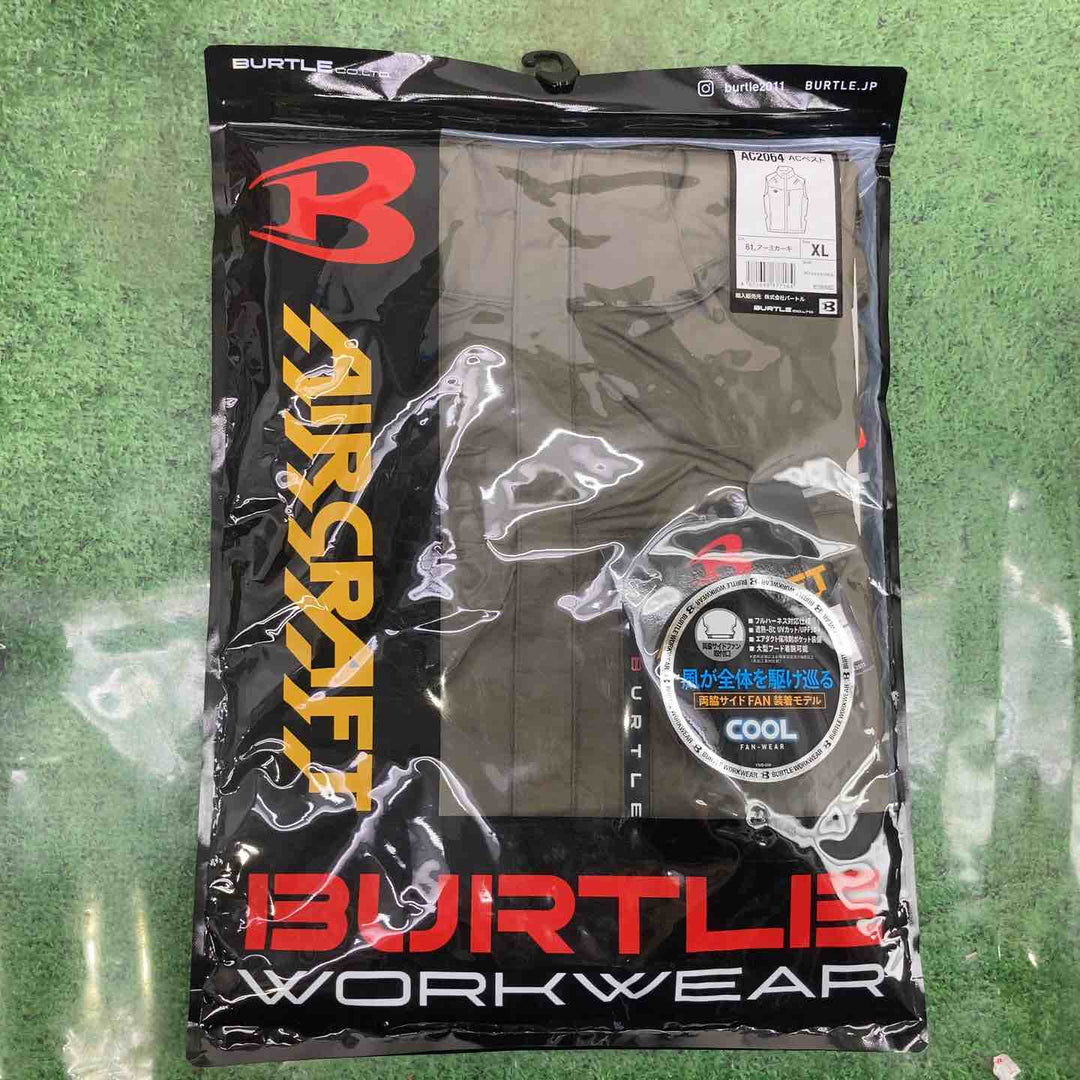 BURTLE バートル エアークラフト 2024年モデル 22Vリチウムイオンバッテリー メタリックゴールド AC08 72 Fと空調服AC2064のセット品【町田店】