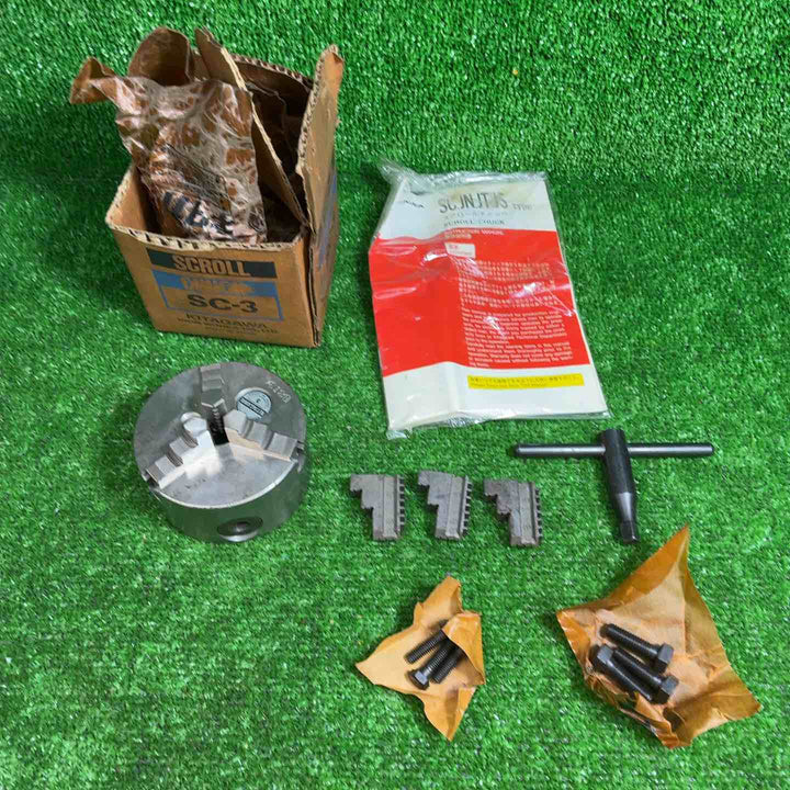 北川鉄工所スクロールチャック 一体爪型・ストレートインロー KiTAGAWA SC-3【藤沢店】