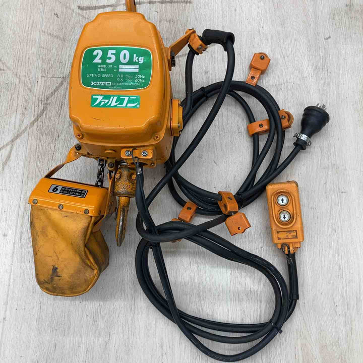 キトー(KITO) 電動ウインチ(チェーン) EF2E-209 ファルコン 荷重250kg 抑揚3m【川越店】