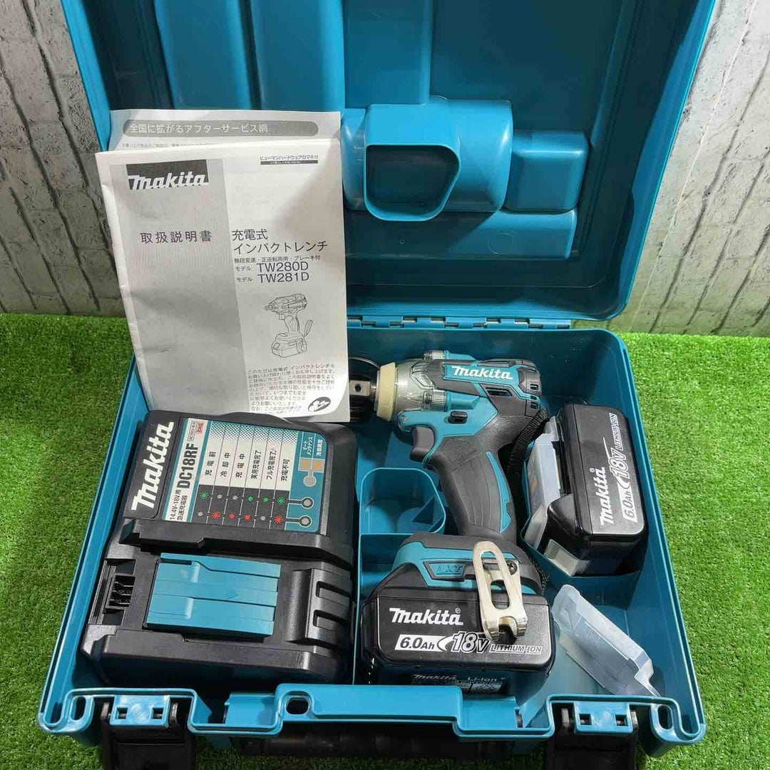 ★マキタ(makita) 18V コードレスインパクトレンチ TW281DRGX 動作確認済【川口店】