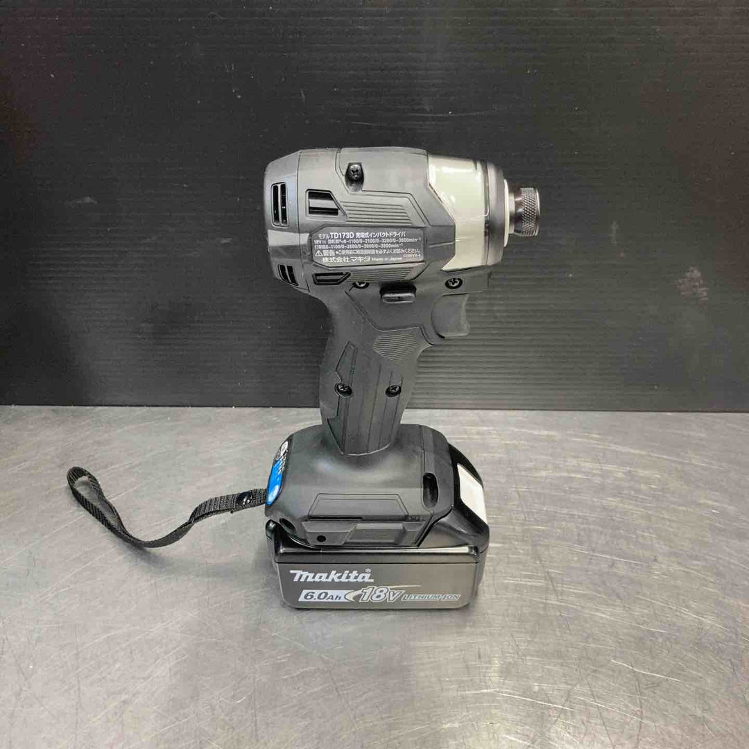 【未使用品(店頭展示品)】 マキタ(makita) 18V コードレスインパクトドライバー TD173DXB 黒色 充電器なしフルセット 【東大和店】