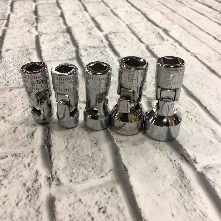 スナップオン(Snap-on) 1/4ユニバーサルソケット5点セット TMUSMシリーズ 新・旧ロゴ混ざり 【川口店】