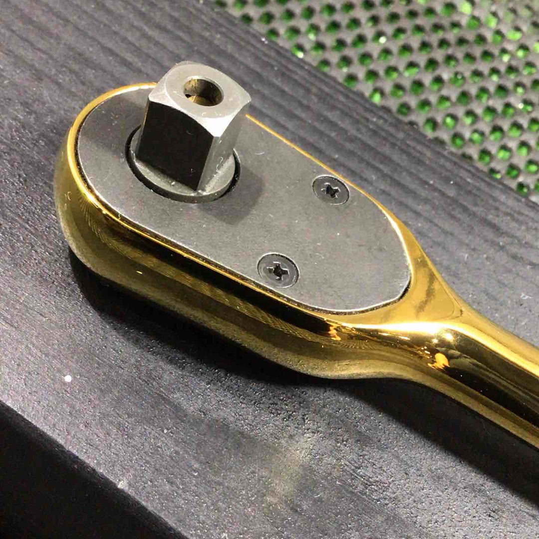 ネプロス(nepros) プッシュリリース式3/8ラチェットハンドル NBR390GL 数量限定カラー IPゴールド 【川口店】