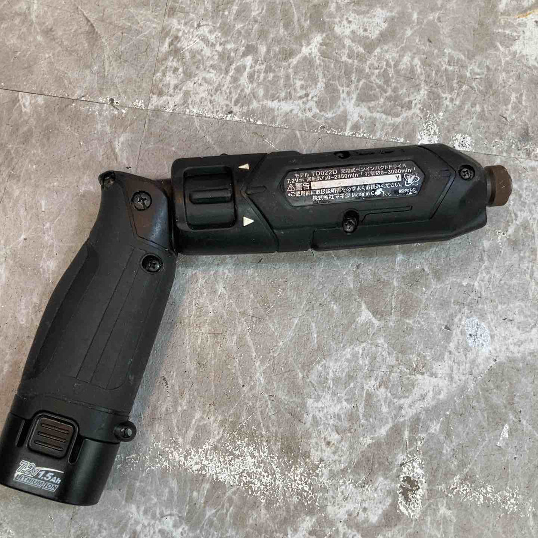 【中古品】★マキタ makita 7.2V コードレスペンインパクトドライバー TD022DSHXB バッテリー2個付【八潮店】