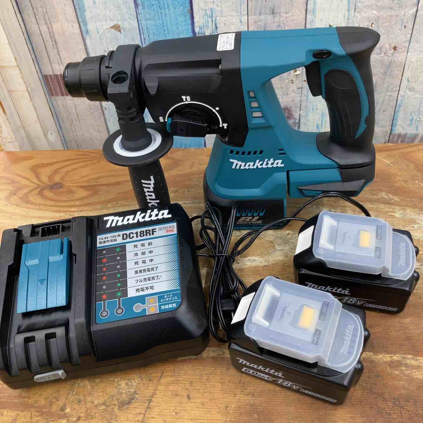Makita HR244DRGX ハンマードリル 18V 6.0Ah 電池2個□【極美品 