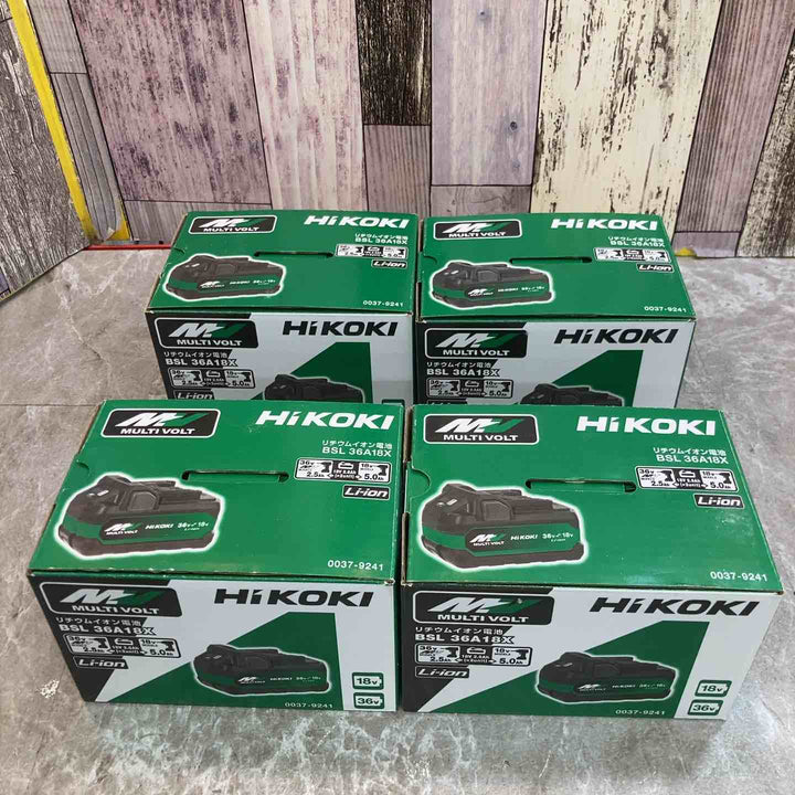 【未使用品】【純正】4個セット HiKOKI ハイコーキ マルチボルト リチウムイオンバッテリー 36V 2.5Ah BSL36A18X【八潮店】