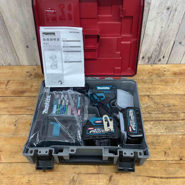 【未使用店頭展示品】 マキタ(makita) 40V コードレスインパクトドライバ TD003GRAX フルセット 【東大和店】