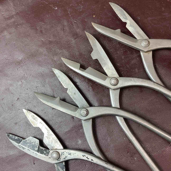 【中古品】盛光等板金バサミ 全長約350mm・刃部約105mm 栄光・喜光・京利光 計4本セット【東大和店】