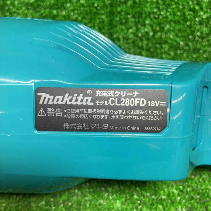 【美品】 マキタ コードレス掃除機CL280青 カプセル式&サイクロン 18Vバッテリ充電器別売 CL280FDZC 【藤沢店】