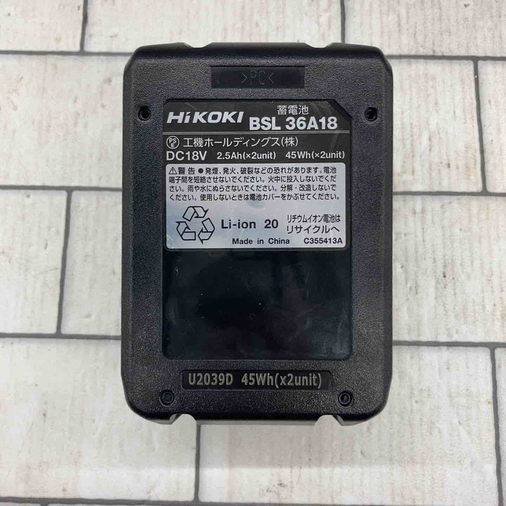 ★ハイコーキ(HIKOKI ※旧:日立工機) コードレスインパクトドライバー WH36DC(NNR)【所沢店】