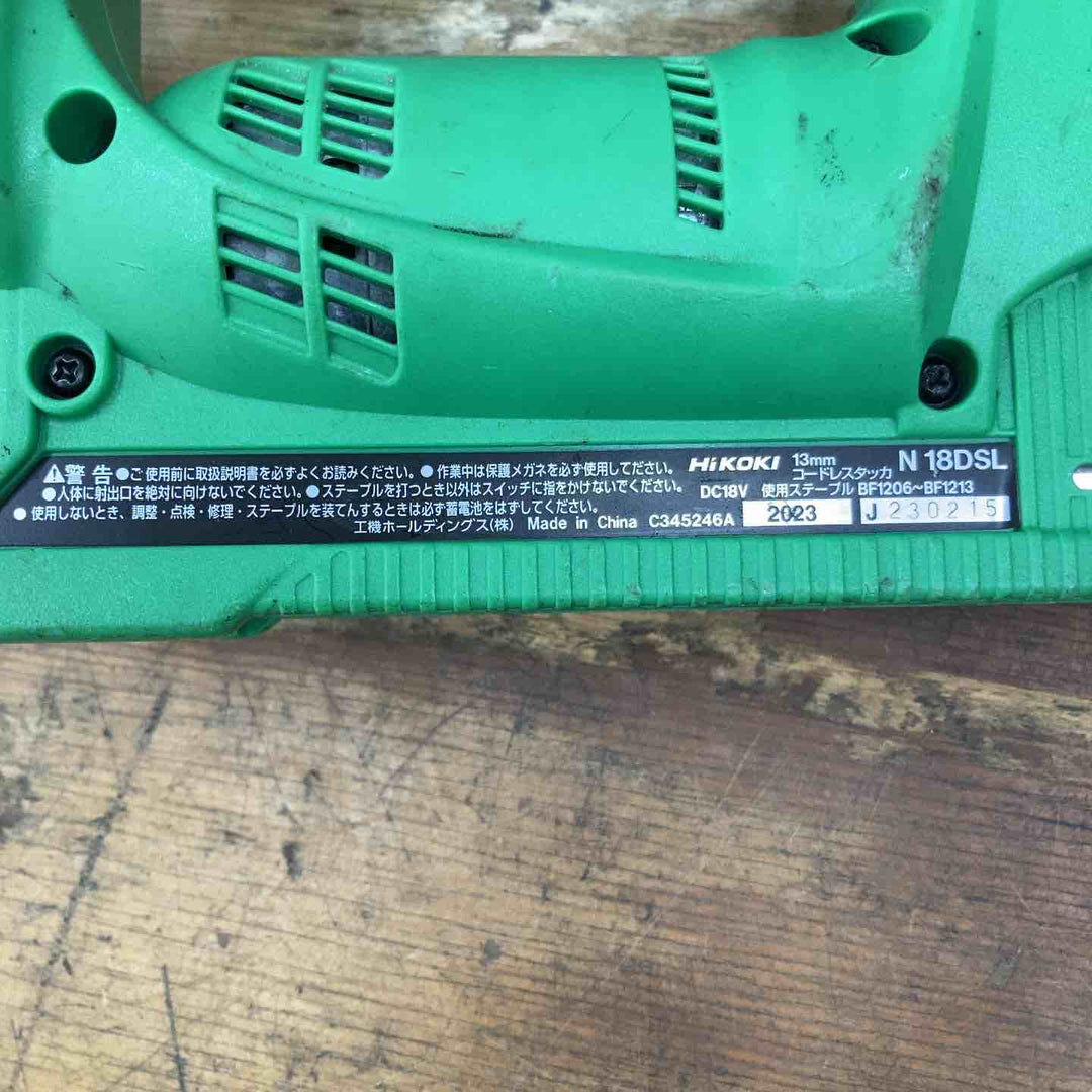 【中古品】◇ハイコーキ(HIKOKI ※旧:日立工機) コードレスタッカ本体のみ N18DSL(NN) CT線 18V 本体のみ【柏店】