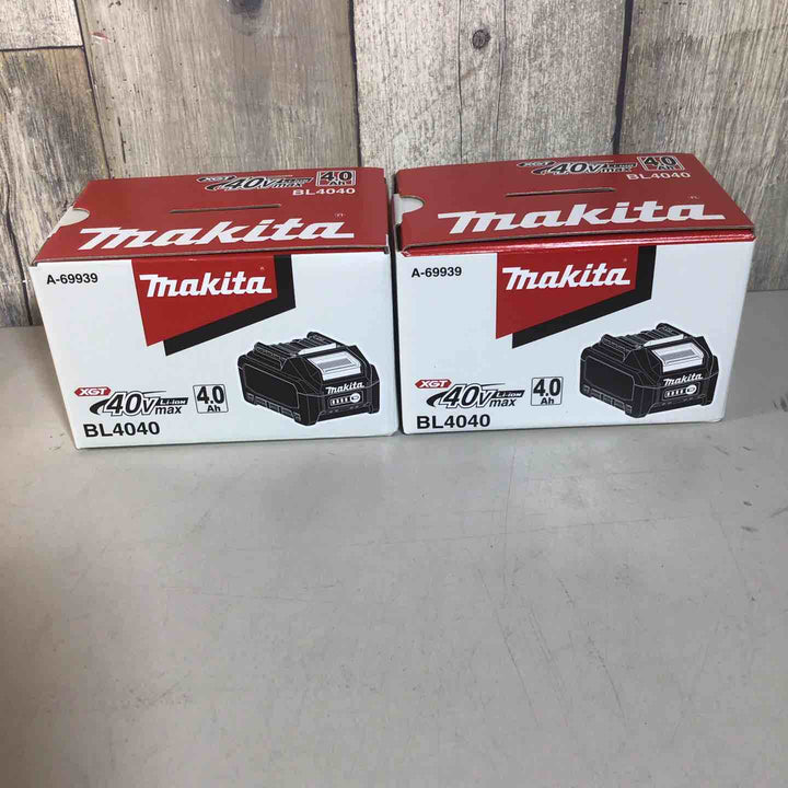 【未使用品】 純正 マキタ makita リチウムイオンバッテリー 40Vmax/4.0Ah BL4040 2個 バッテリー 40V 【戸田店】
