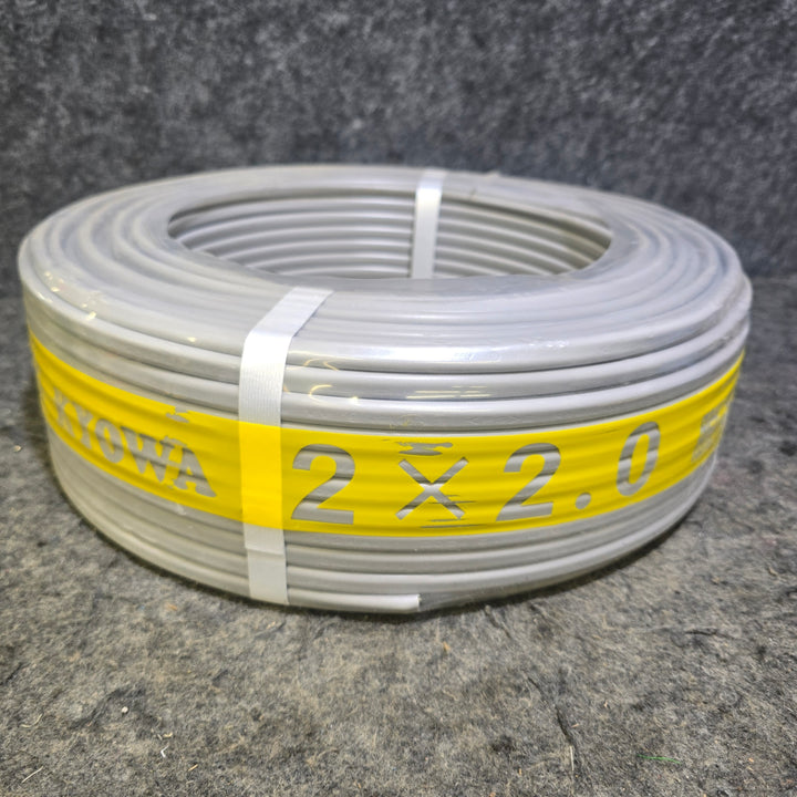 【未使用品・製造令和6年】協和電線工業 VVFケーブル 2×2.0mm 100m 灰色（VVF2.0×2C×100M）【桶川店】
