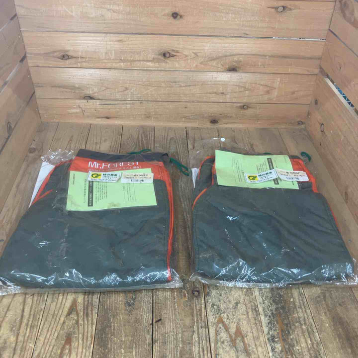 マックス(MAC GREEN) 防護チャップス チェンソー作業用防護服 Mr.FOREST MT536 オリーブXオレンジ Lサイズ 2点セット【所沢店】