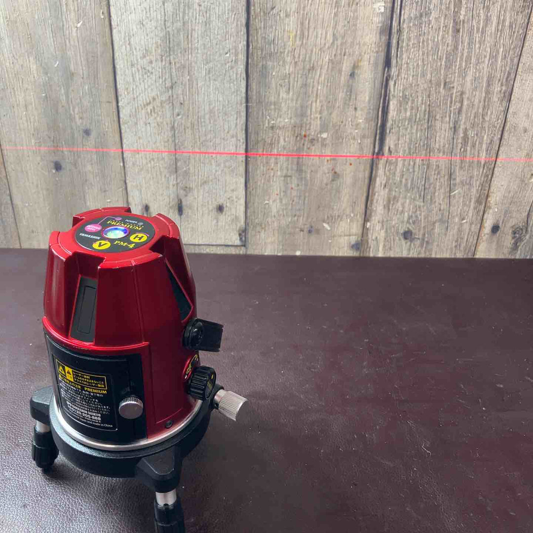 【中古品】 山真製鋸(YAMASHIN) レーザー墨出し器 PM-4 矩・横 【東大和店】