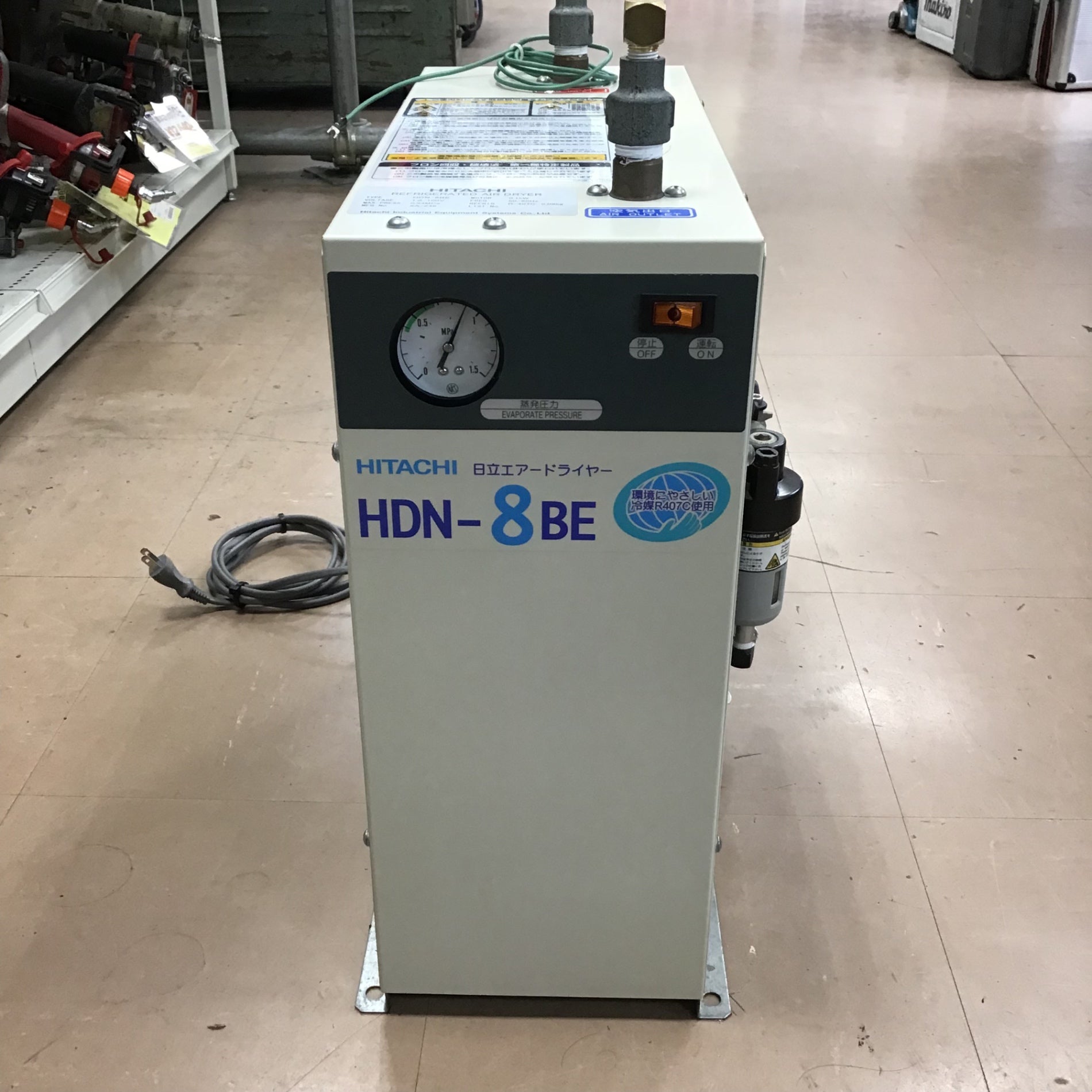 【中古品】HITACHI エアードライヤー HDN-8BE 冷凍式エアードライヤー【草加店】