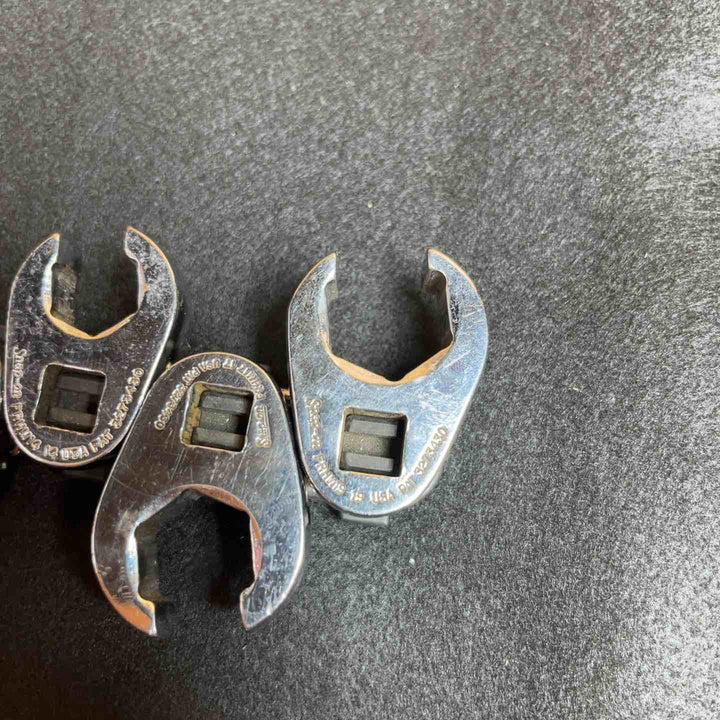 スナップオン Snap-on フレアナットレンチ 5本セット 10mm～19mm FRHM10～FRHM19 差込3/8 旧ロゴ クローフットレンチ ユニオンナットレンチ 【越谷店】