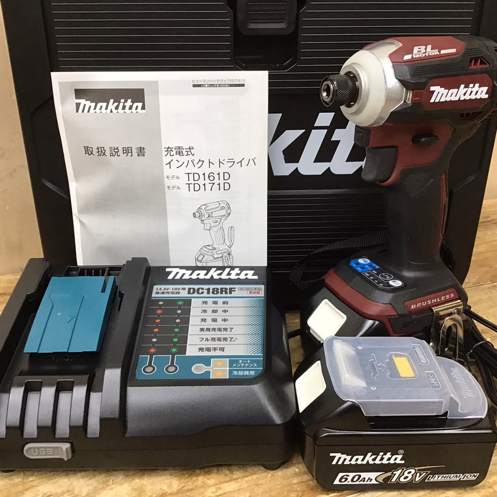 未使用品】 マキタ/makita コードレスインパクトドライバー TD171DGXAR