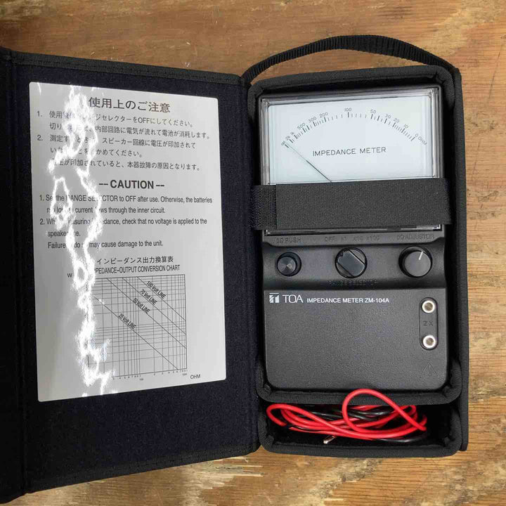 【本体未使用】TOA インピーダンスメーター ZM-104A 【柏店】