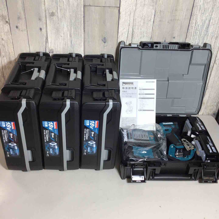 【未使用品】 マキタ makita コードレス インパクトドライバー TD173DRGXO 4台 フルセット インパクト ブルー 青 純正 純正品 【戸田店】