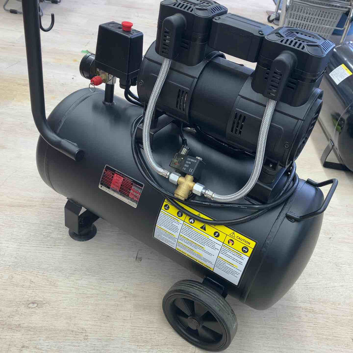 【店頭受取り限定/美品】DEEN.J(ディーンジェイ) エアコンプレッサーサイレントタイプ DNJ13RA14 容量30L+38Lサブタンク ホース付き【川越店】
